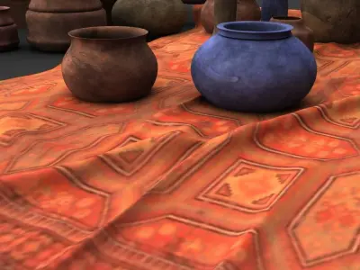 Vases piece of cloth 3D model