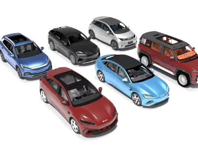 BYD Collection Pack 06 Cars 3D model