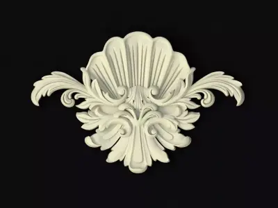 Central decor ornament for furniture 3D model 421