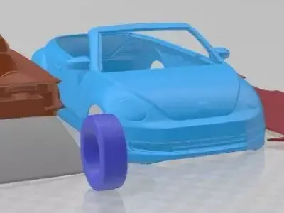 Volkswagen Beetle Convertible 2015 Printable Car  3D print model