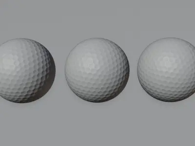 Golf Ball v1 with 2K Textures 3D model