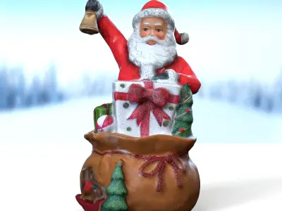 Santa Christmas Decoration Photoscan  Low-poly 3D model
