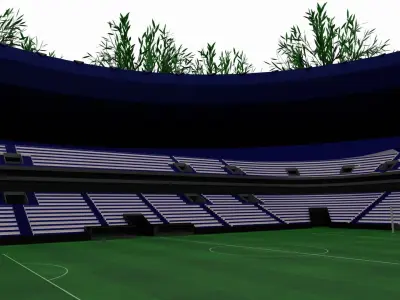 Football Stadium Low-poly 3D model 15