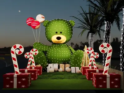 Bear Christmas 3D model
