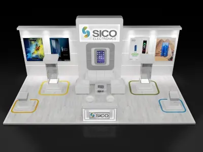  Booth Exhibition Stand a302a 3D model