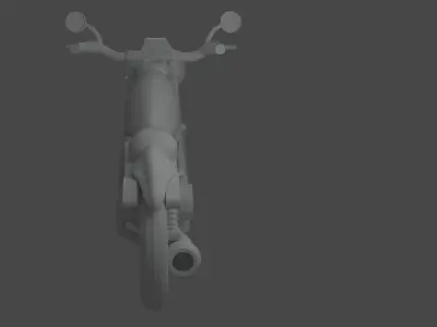 simple motorbike 3D print model