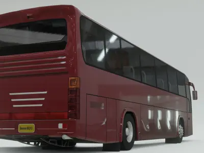 Bus Daewoo BX212 Low-poly 3D model