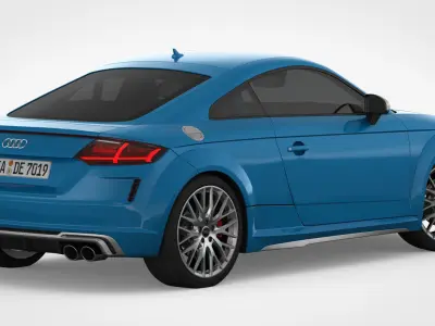 3D Audi TT 2019 Detailed Interior 3D model