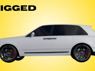 Rolls-Royce SUV  Fully Rigged HighQuality 3D Model for Animation Low-poly 3D model