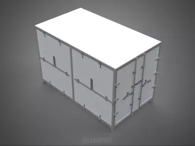 COURIER PARCEL LETTER CARRIER CARGO BOX TRUCK CAR CONTAINER UTE 3D model