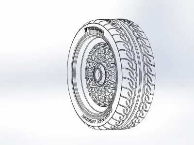 Wheel BBS RS 18inch for scale model 3D print model