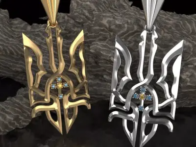 Ukrainian Trident 3D print model