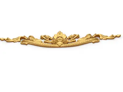 Classic carved  decor ornament 349 3D model