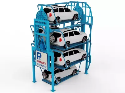 Rotary Parking System 6 SUV 3D model