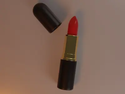 Red Lipstick - Free 3D Model with 2K Texture Free low-poly 3D model