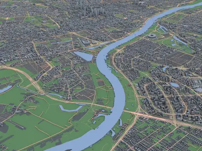 Warsaw City Poland  3D model