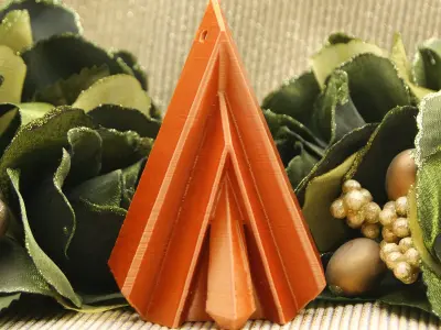Origami Inspired Tree Ornament 3 3D print model