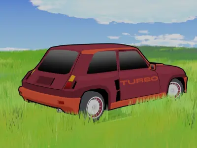 Renault 5 Turbo Low-poly 3D model