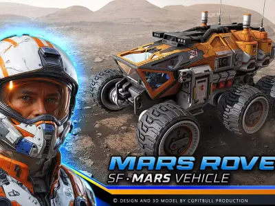 Mars Rover Low-poly 3D model Low-poly