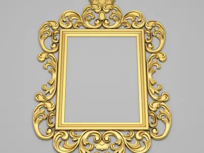 Classic Frame Mirror 005 3D model