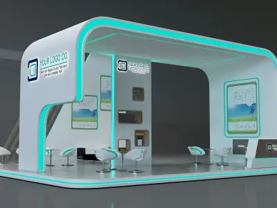  Booth Exhibition Stand a672c 3D model