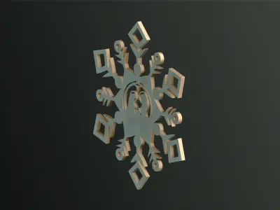 Snowflakes Birth Celebration 3D print model