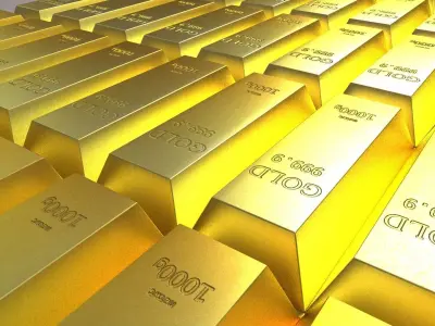 gold bar prices money bank luxury bullion square glazed ingo 3D model