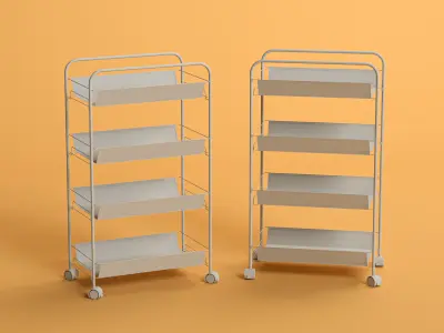 Storage Trolley Low-poly 3D model