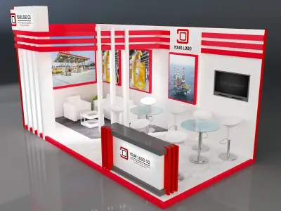 Booth Exhibition Stand a227 3D model