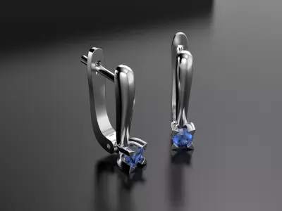 Big diamond earrings  3D print model