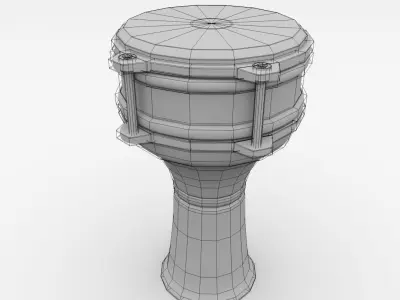 Doumbek metal drum 3D model