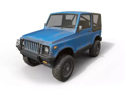 Compact SUV Low-poly 3D model