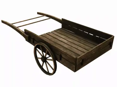 Medieval Cart  Low-poly 3D model from CGTrader