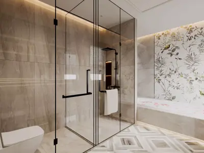 Modern Bathroom 3D Model 3D model