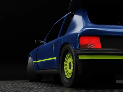 Peugeot 205 turbo 16 Low-poly 3D model