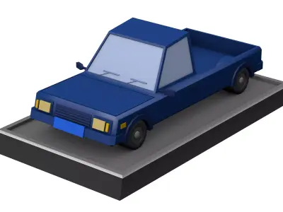 Low Poly Car Truck Low-poly 3D model