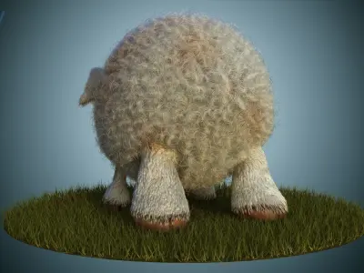 Sheep Dog for production render in Vray 3D model