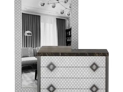 Noir dresser by elve luxury 3D model