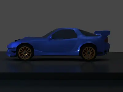 Low poly racing sport-car Low-poly 3D model
