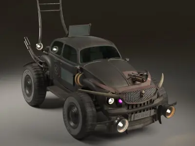 Mad Max VW Dune Buggy Low-poly 3D model
