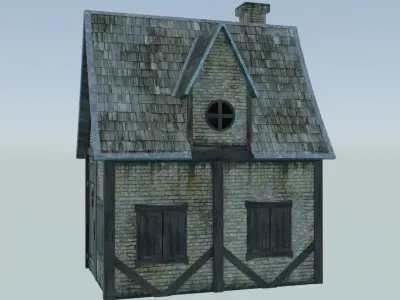 Small Medieval House Free 3D model