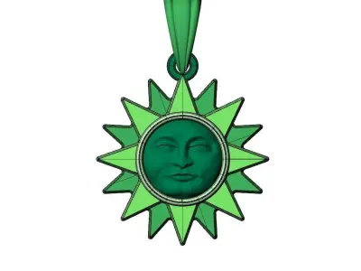 Sun pendant 3D print model order