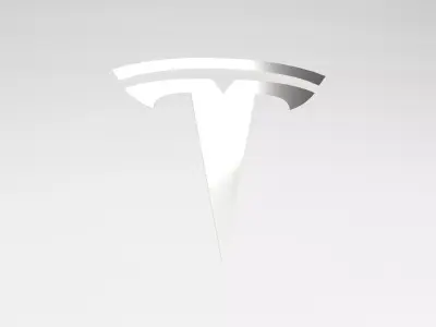 Tesla Logo v1 005 Free low-poly 3D model