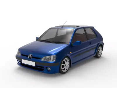 PEUGEOT 106 GTI 1997 - IN INTERIOR FULL 3D  3D model