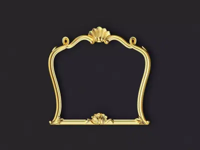 mirror gold frame 3D model purchase