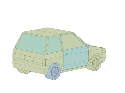Stylized Cartoon Car 3D model buy