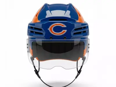 Hockey Helmet Low-poly 3D model