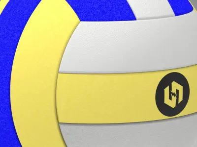 Volleyball ball Low-poly 3D model