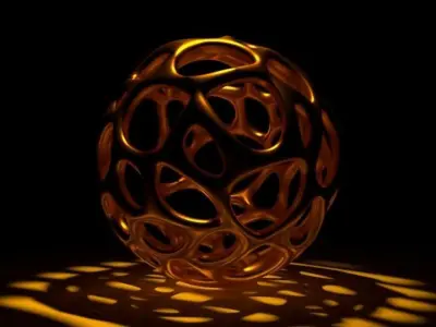 Parametric Voronoi Sphere Low-poly 3D model
