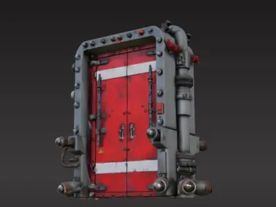 futuristic sci-fi door 3D print model purchase